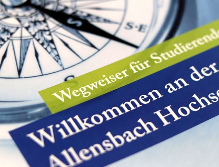 Grafik-Design Werbemittel Referenz Allensbach Hochschule Konstanz