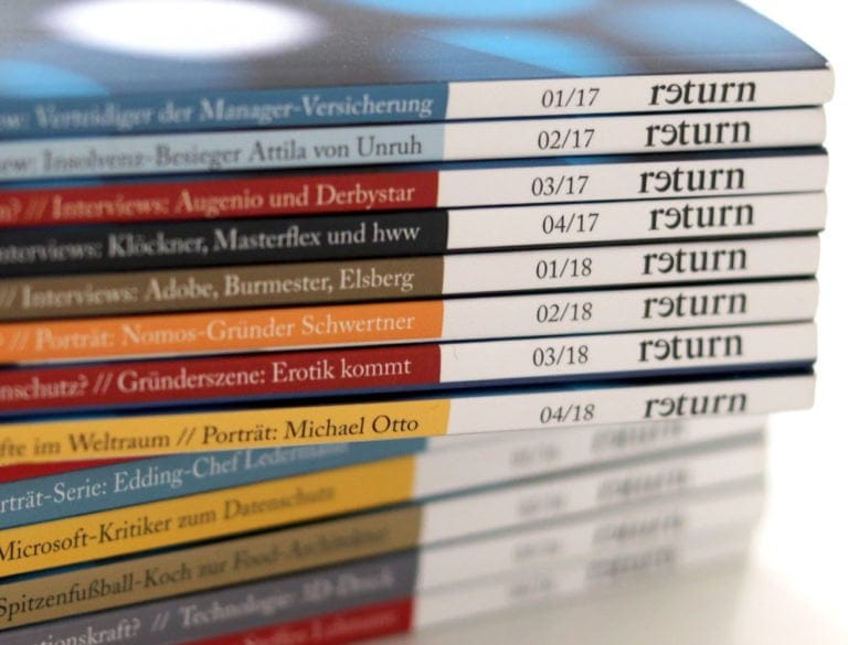 Grafik-Design Werbemittel Referenzen Magazin return