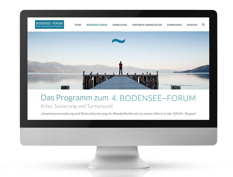 Webdesign Referenzprojekt designplus, Köln für das Bodensee-Forum - Sanierung und Turnaround