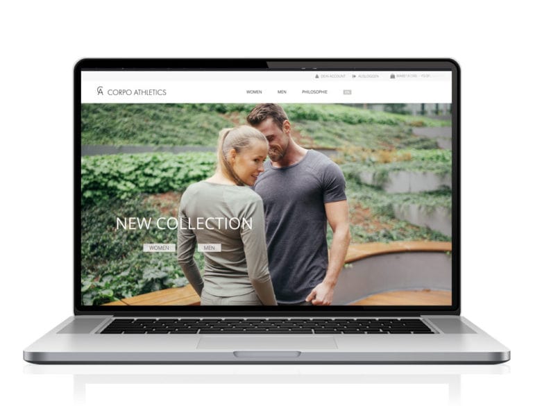 Webdesign designplus Köln Referenz - Responsive Website für den Webshop von Corpo Athletics Sport-Mode