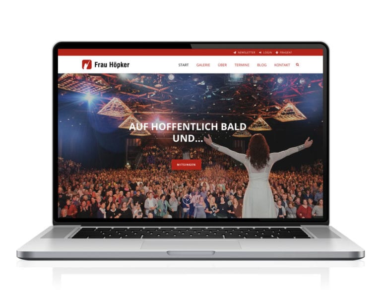 Webdesign designplus Köln Referenz - Responsive Website für Frau Höpker Mitsingkonzerte