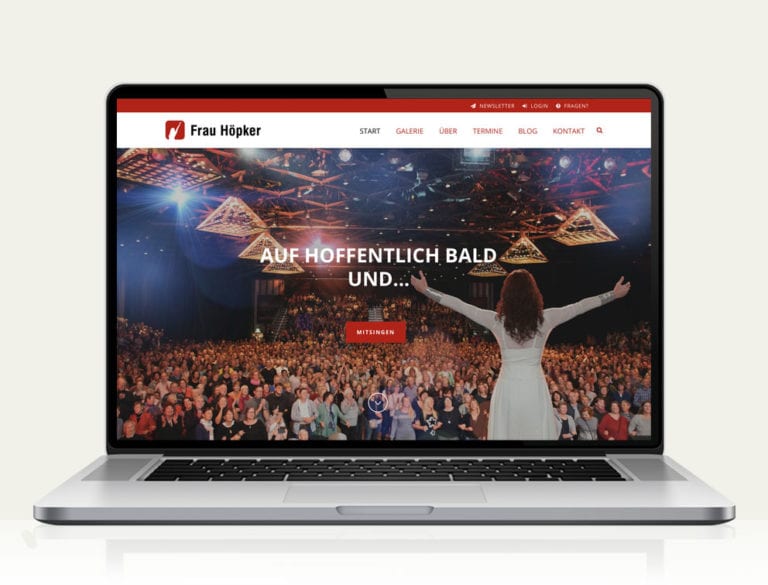 Webdesign designplus Köln Referenz - Responsive Website für Frau Höpker Mitsingkonzerte