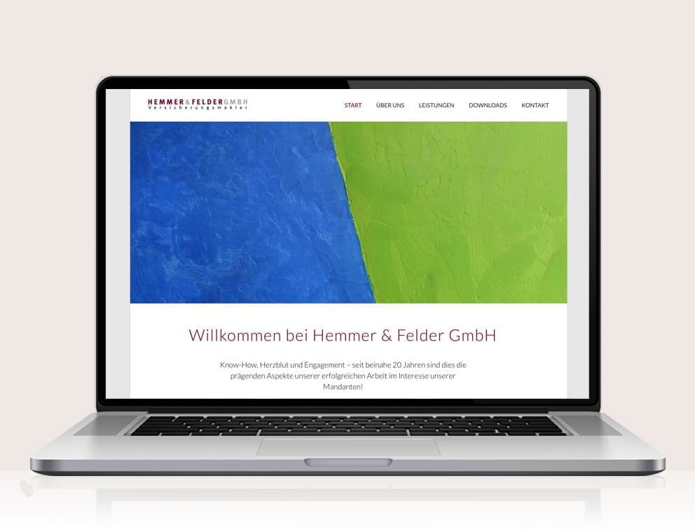 Webdesign designplus Köln Referenz - Responsive Website für die Versicherungsmakler Hemmer & Felder Köln