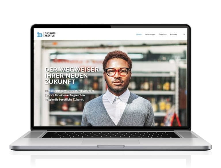 Webdesign designplus Köln Referenz - Responsive Website für IB-Zukunftsagentur Köln auf CMS WordPress