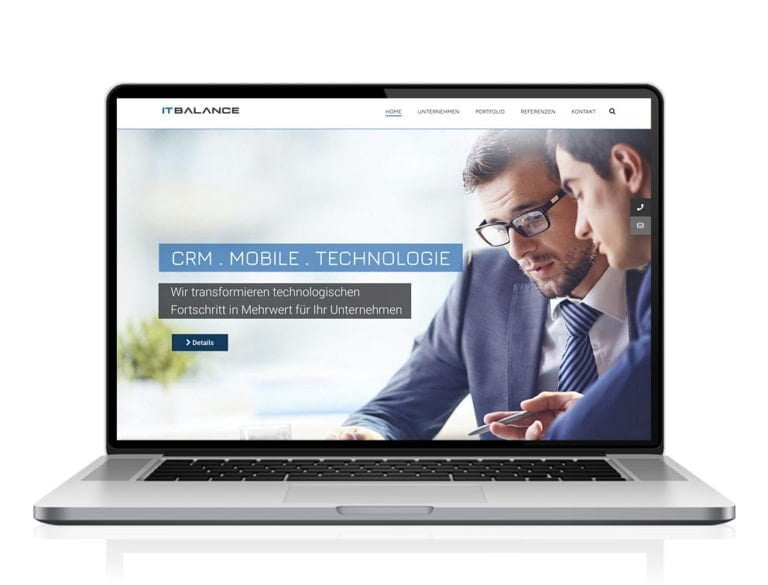 Webdesign designplus Köln Referenz - Responsive Website für die Software-Entwickler ITBalance