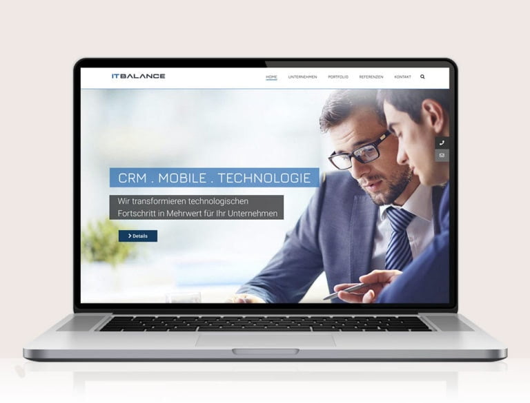 Webdesign designplus Köln Referenz - Responsive Website für die Software-Entwickler ITBalance