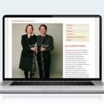 Webdesign designplus Köln Referenz - Responsive Website für das Klarinettenduo Köln