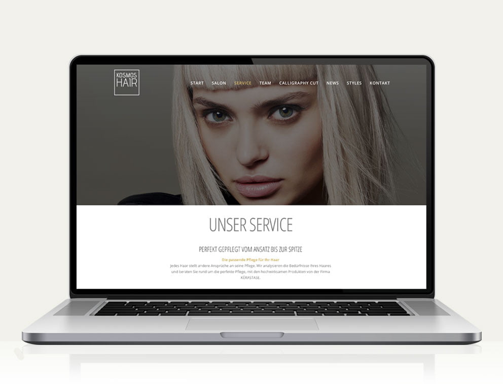 Responsive Website für Kosmoshair Friseursalon Köln