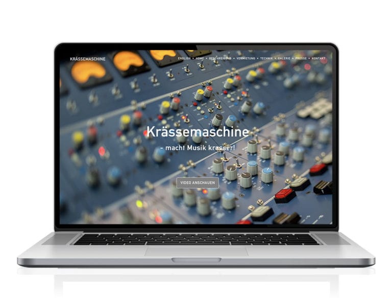 Webdesign designplus Köln Referenz - Responsive Website für das 12-Kanal Mischpult
