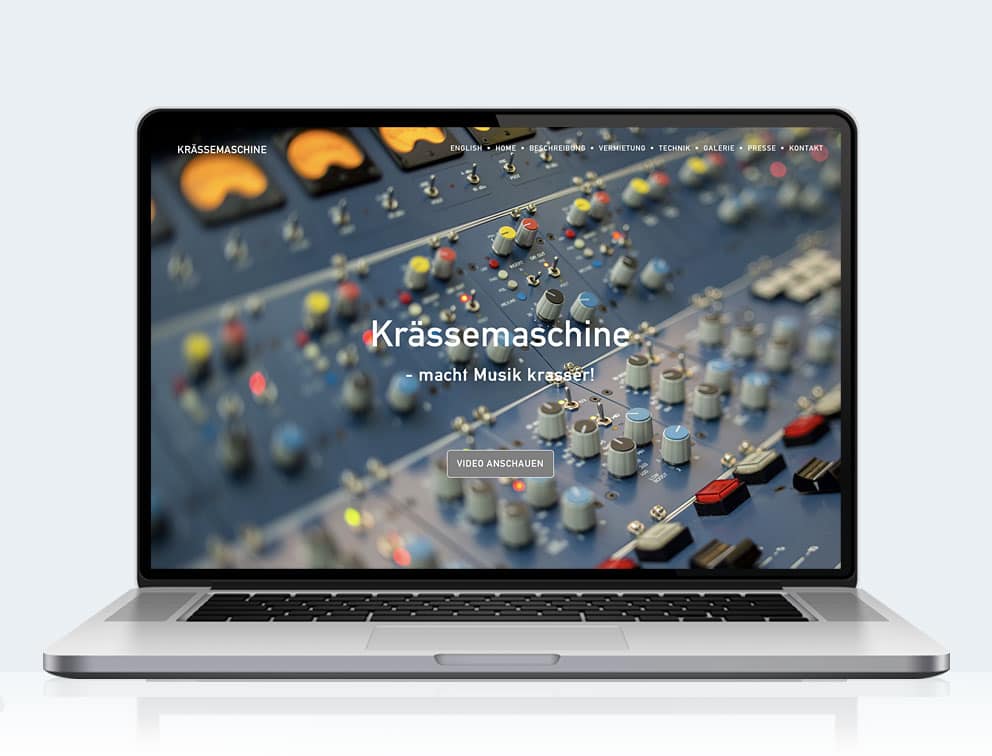 Webdesign designplus Köln Referenz - Responsive Website für das 12-Kanal Mischpult