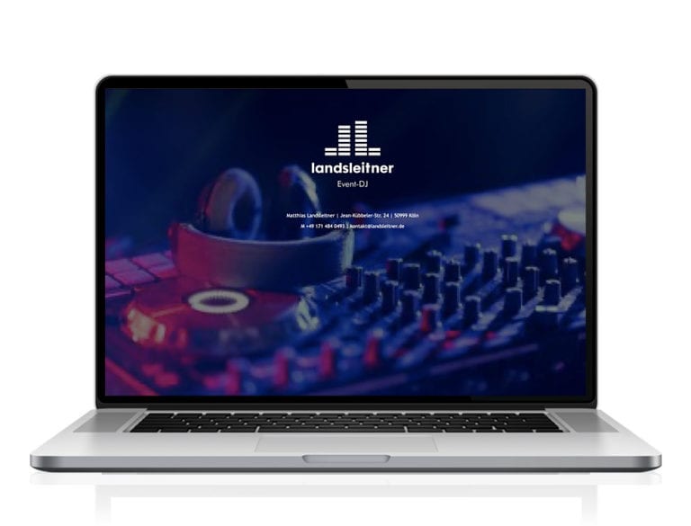 Webdesign designplus Köln Referenz - Responsive Website für DJ Landsleitner Köln auf CMS WordPress