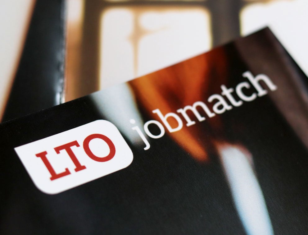Grafik-Design Broschüre Magazin Referenz LTO-Jobmatch