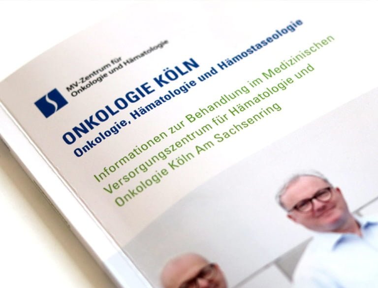 Print Grafik-Design Referenz MVZ Gemeinschaftspraxis für Onkologie Köln