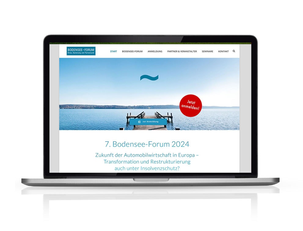 Webdesign Referenzprojekt designplus, Köln für den Kongress Bodenseerforum