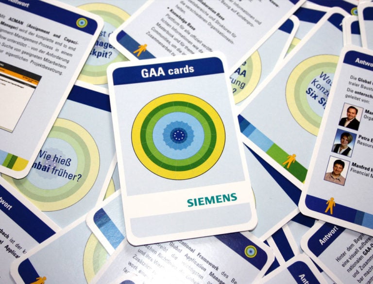 Design-Werbemittel - Grafik-Design Print Referenz Quartett Siemens Werbemittel