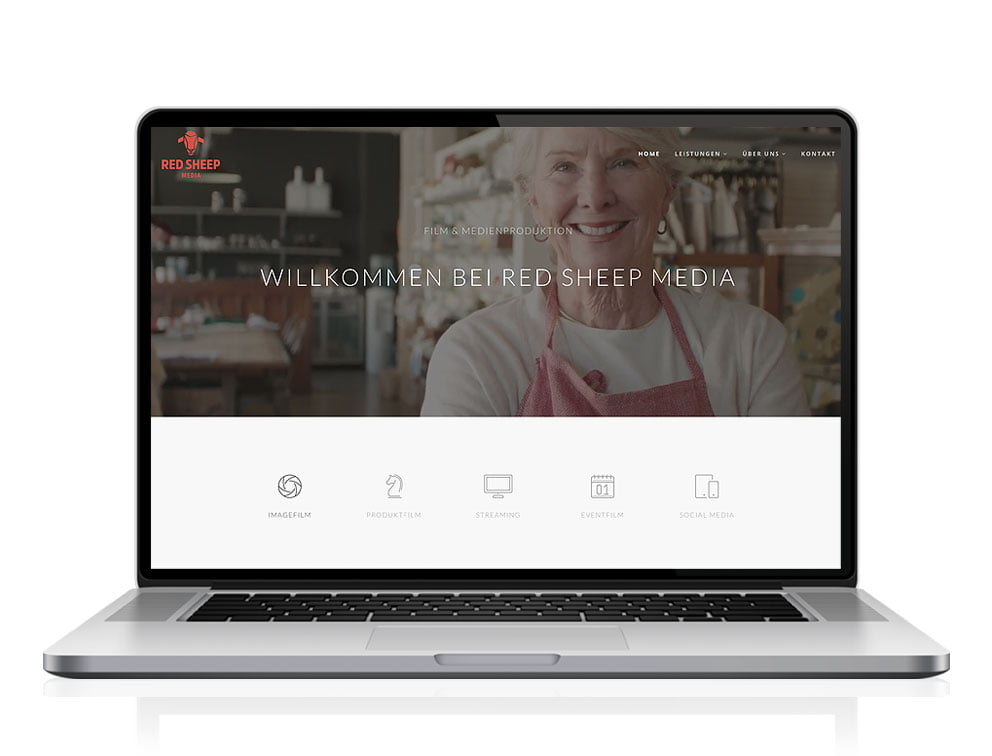 Webdesign designplus Köln Referenz - Responsive Website für die Filmproduktionsfirma Red Sheep Media in Köln