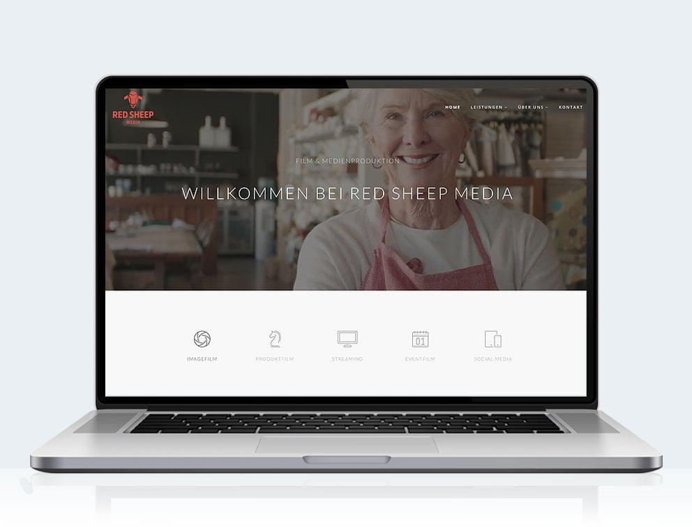Webdesign designplus Köln Referenz - Responsive Website für die Filmproduktionsfirma Red Sheep Media in Köln