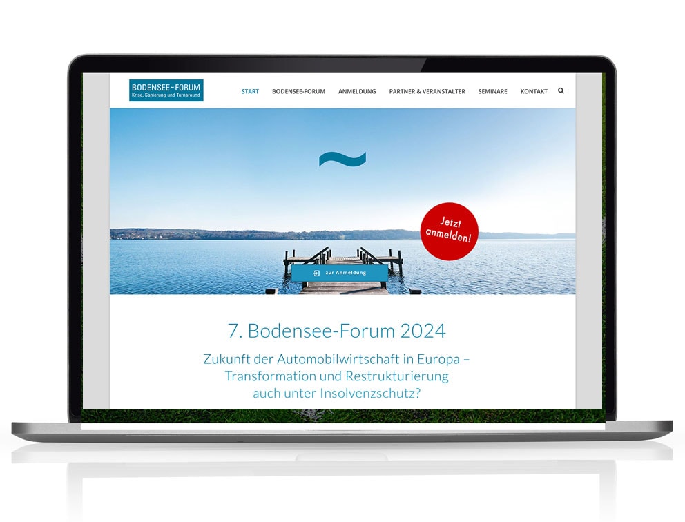 Webdesign Referenzprojekt designplus, Köln für den Kongress Bodenseerforum