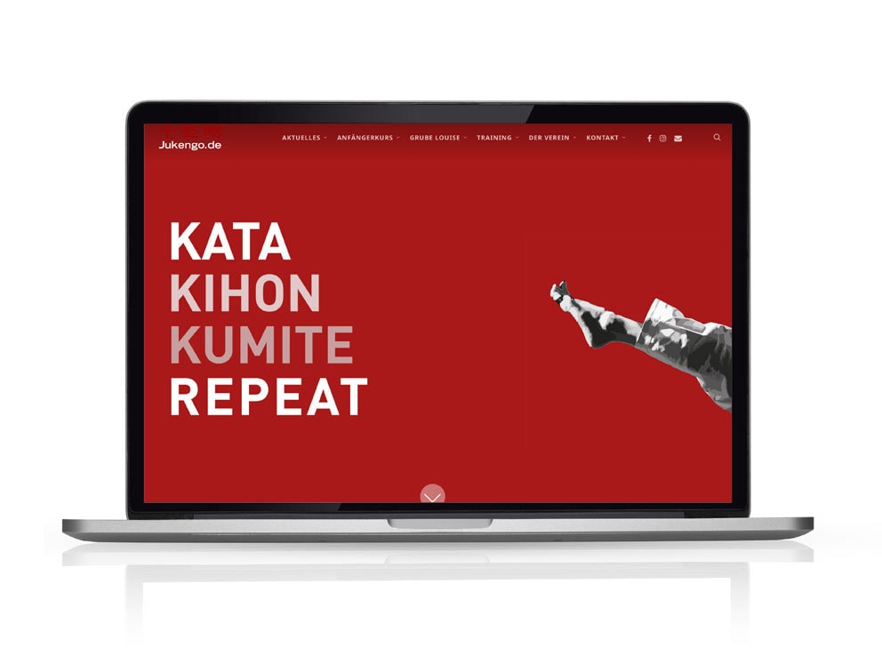 Webdesign Referenzprojekt designplus, Köln für den Karateverein Jukengo