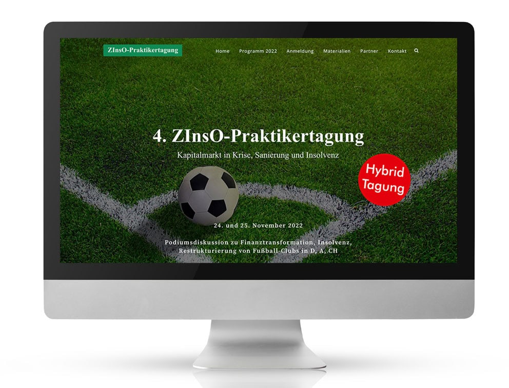 Webdesign Referenzprojekt designplus, Köln für die ZiNsO Praktikertagung