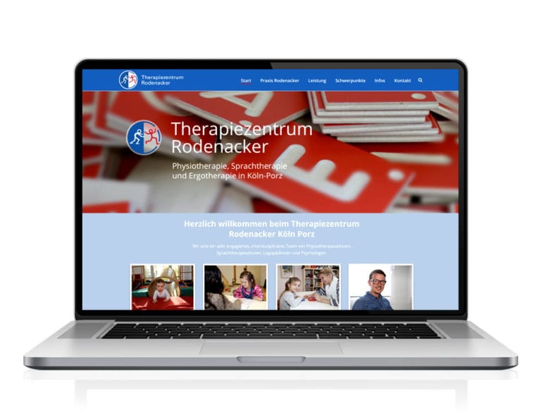 Webdesign designplus Köln Referenz - Responsive Website für das Therapiezentrum Rodenacker in Köln-Porz