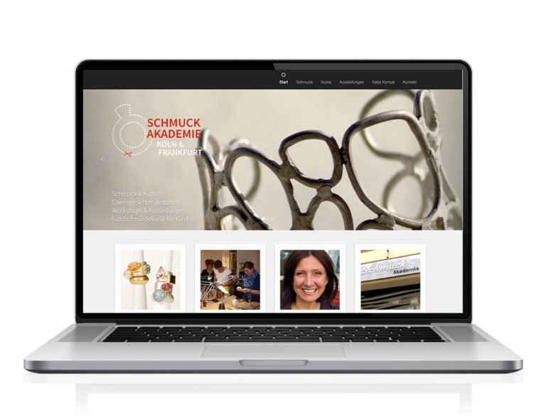 Webdesign designplus Köln Referenz - Responsive Website für die Schmuckakademie Katja Kempe