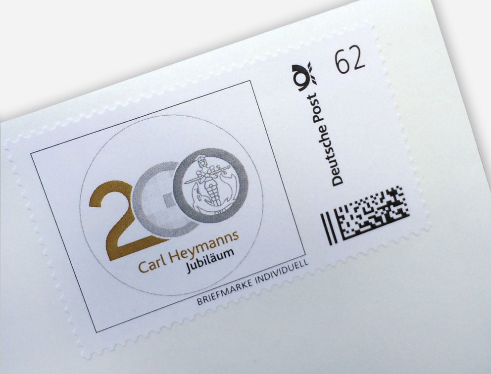 Werbemittel Briefmarken Jubiläumsaktion Carl Heymanns Verlag