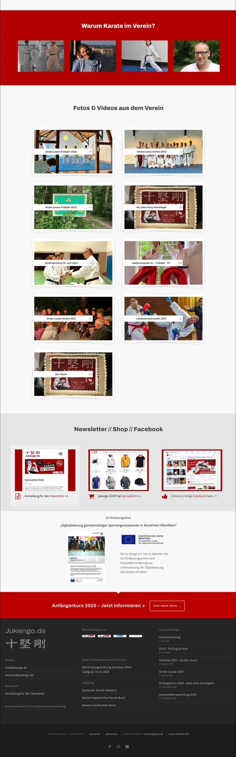Webdesign Referenzprojekt designplus, Köln für den Karateverein Ju Kengo e.V. in Köln-NIppes