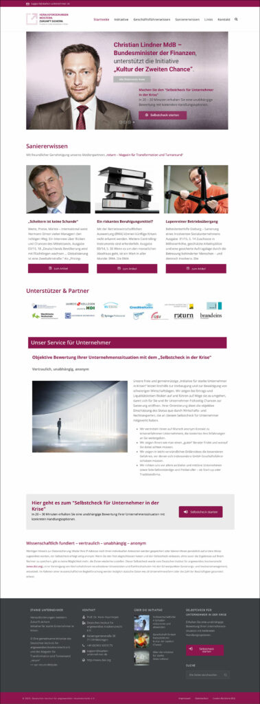 Webdesign Referenzprojekt designplus, Köln für den DIAI e.V.