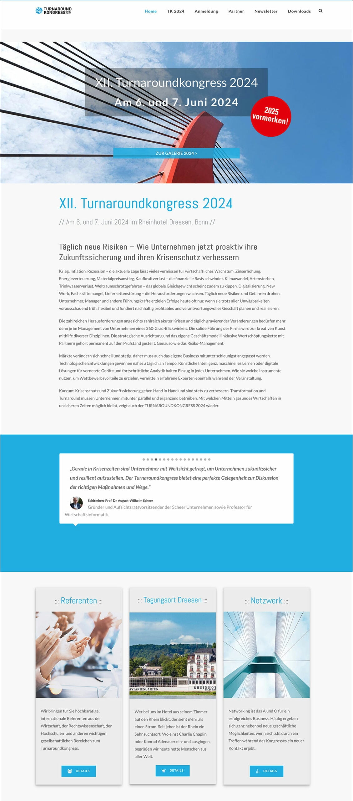 Turnaround Kongress 2 Webdesign Referenzprojekt designplus, Köln für den Turnaroundkongress
