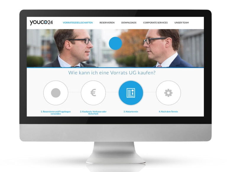 Webdesign Referenzprojekt designplus, Köln für youco24