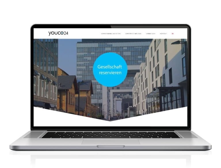 Webdesign designplus Köln Referenz - Responsive Website für youco24 - Reservierung von Gesellschaftsformen