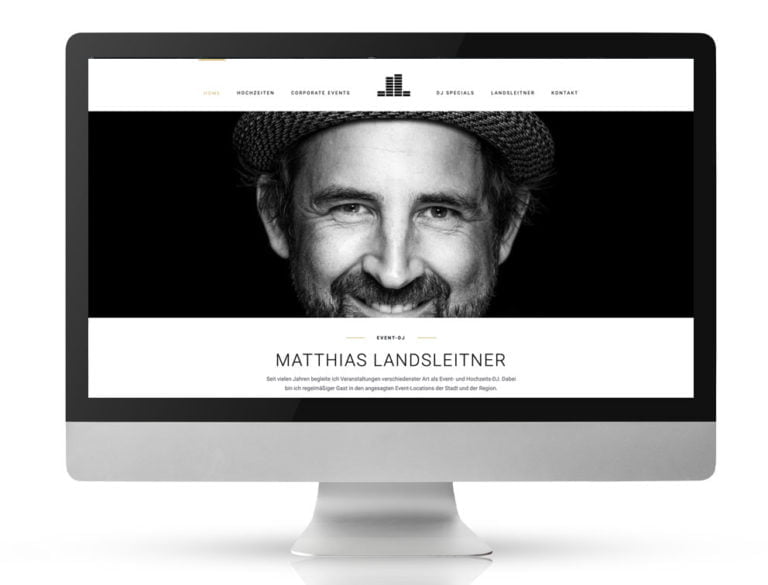 Webdesign Referenzprojekt designplus, Köln für den Event DJ Landsleitner