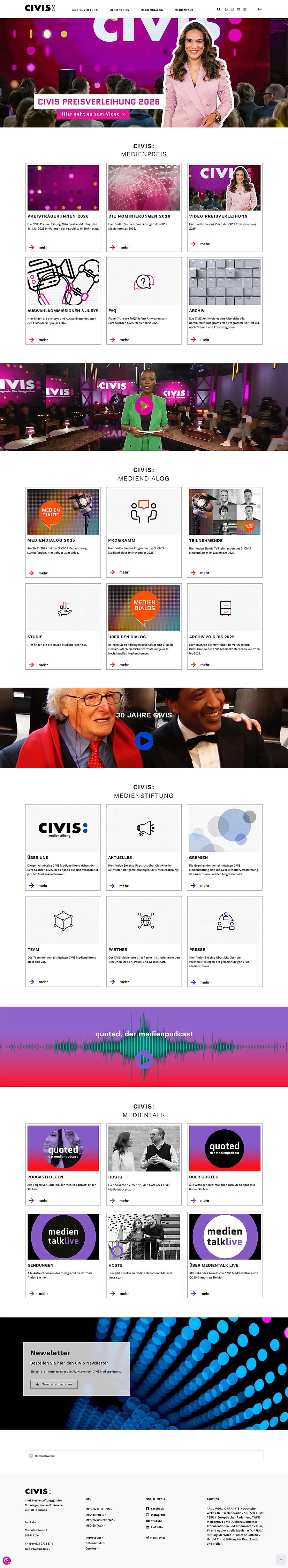 CIVIS Media Köln designplus Webreferenz