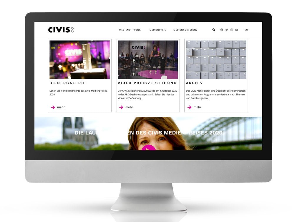 Civis Medienstiftung Webdesign