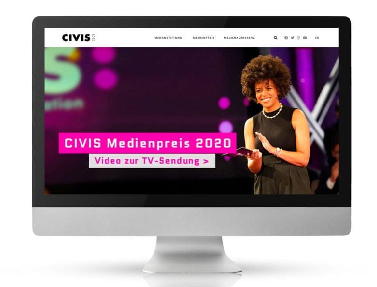 Webdesign CIVIS Medienstiftung