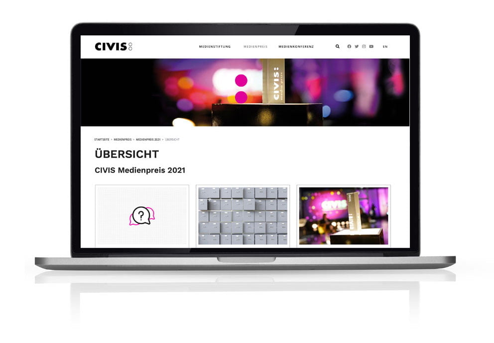 Civis Medienstiftung Webdesign