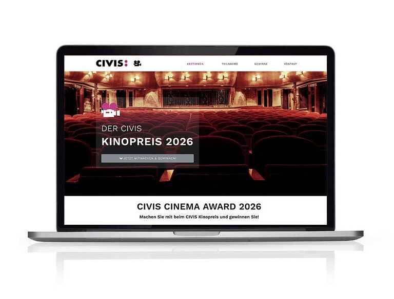 CIVIS Cinema-Award – designplus Websitereferenz