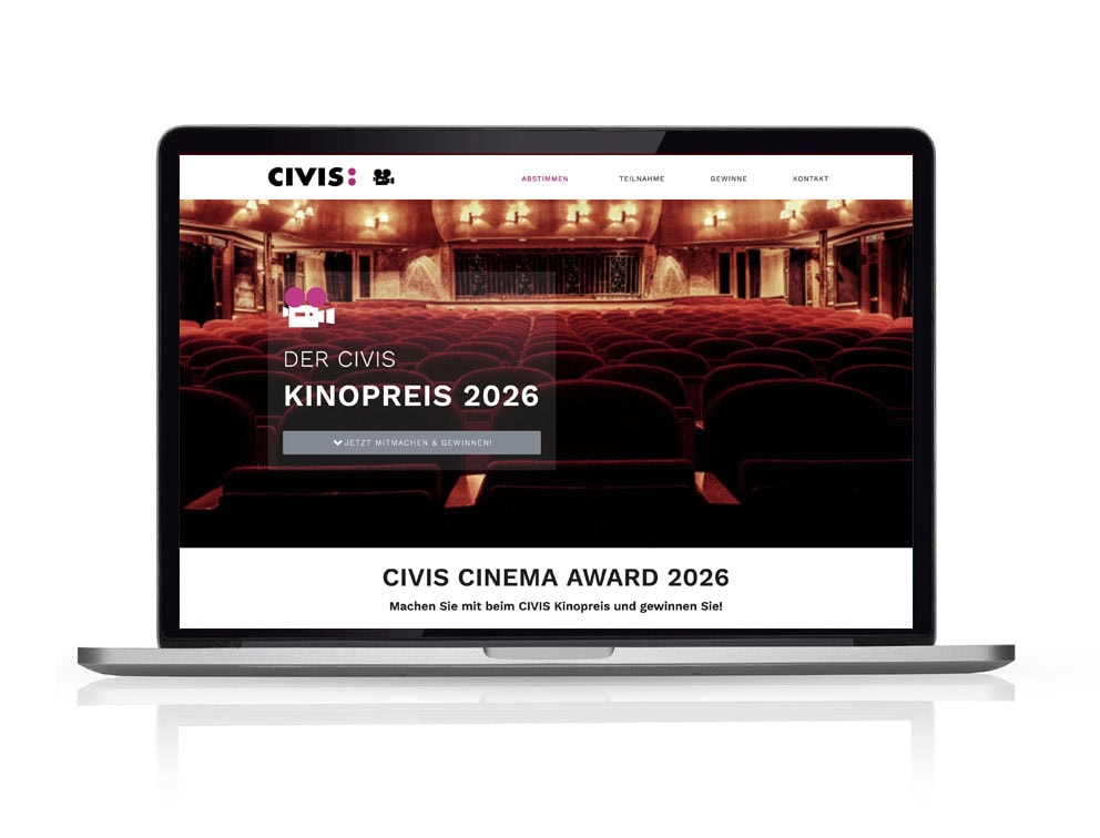 CIVIS Cinema-Award – designplus Websitereferenz