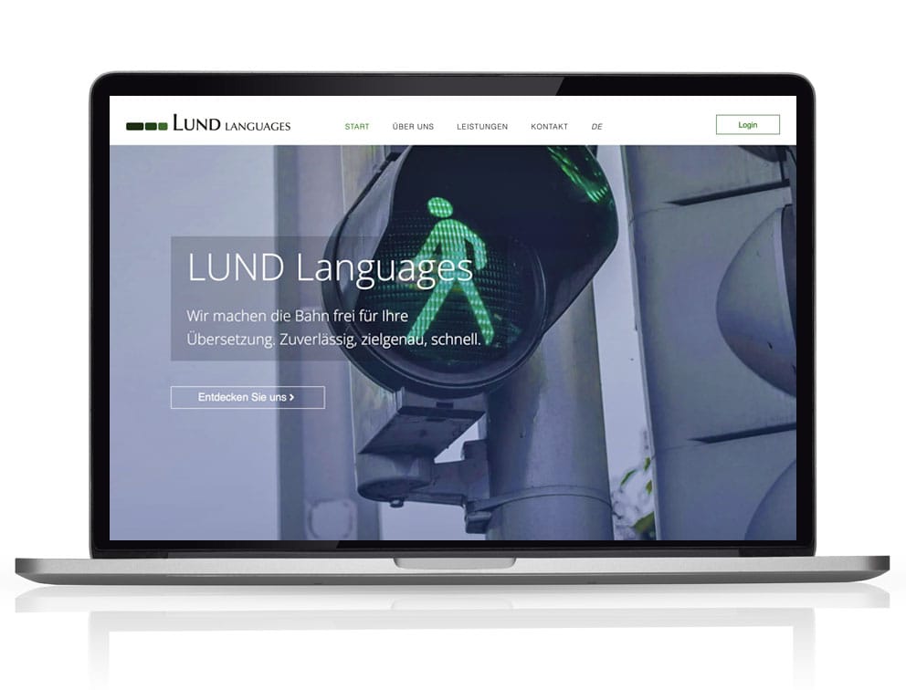 Webdesign Referenzprojekt designplus, Köln für das Übersetzungsbüro Lund Languages in Köln