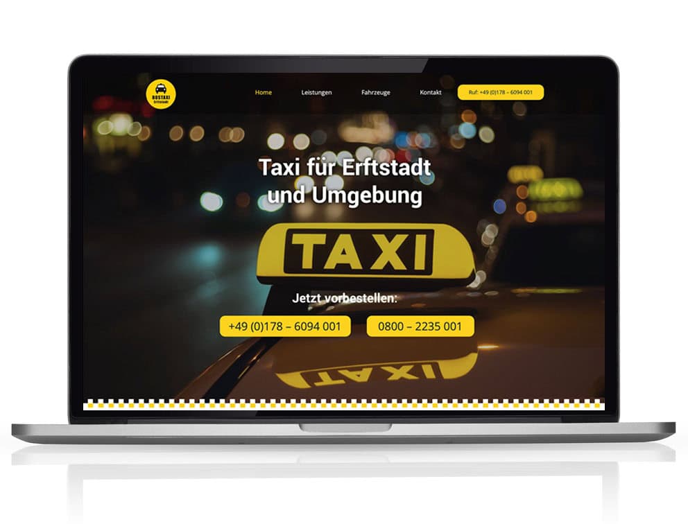 Webdesign Referenzprojekt designplus, Köln für das Forum für das Taxiunternehmen in Erftstadt