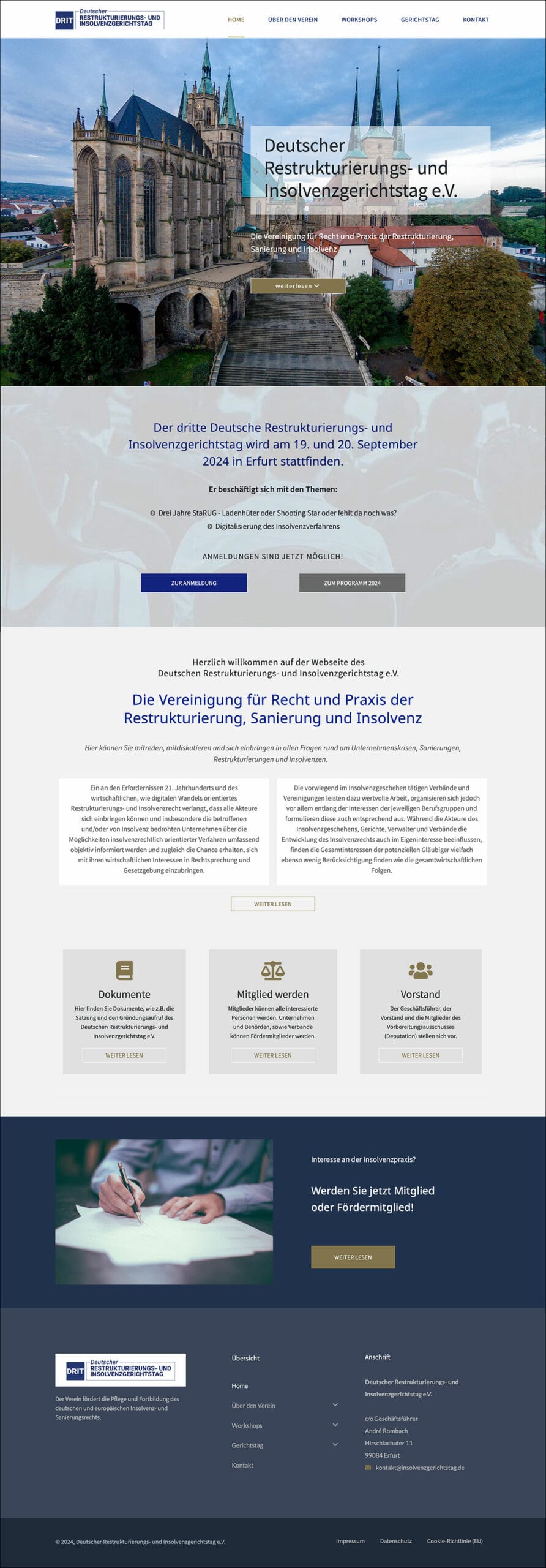 Webdesign Referenzprojekt designplus, Köln für den Insolvenzgerichtstag