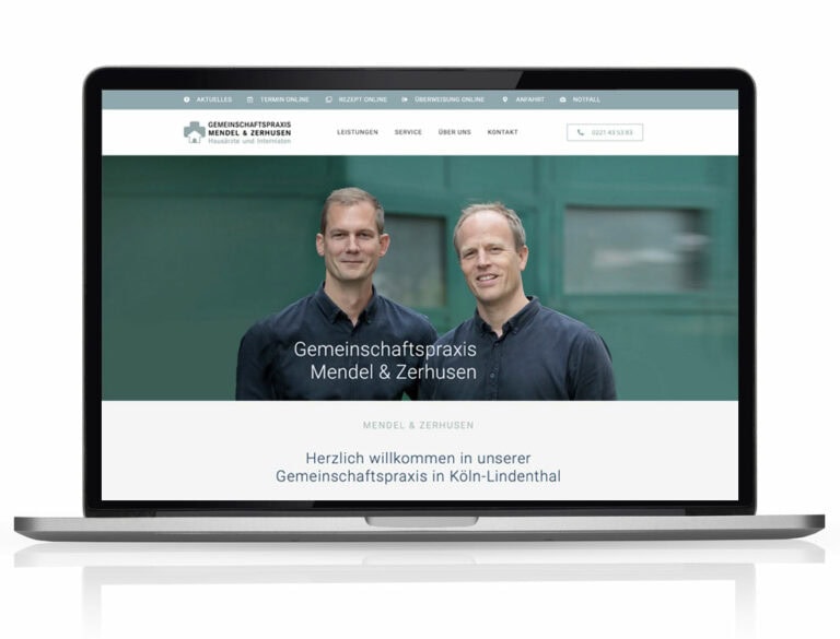 Webdesign Referenzprojekt designplus, Köln für die Hausarztpraxis Köln-Lindenthal