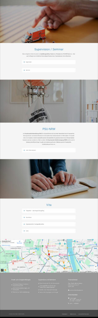 Webdesign Referenzprojekt designplus, Köln für den Psychologischer Psychotherapeut Martin Kohlen