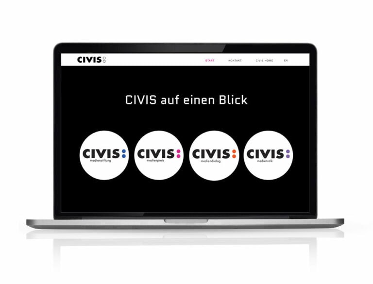 Webdesign Referenzprojekt designplus, Köln für die CIVIS MEDIENSTIFTUNG in Köln