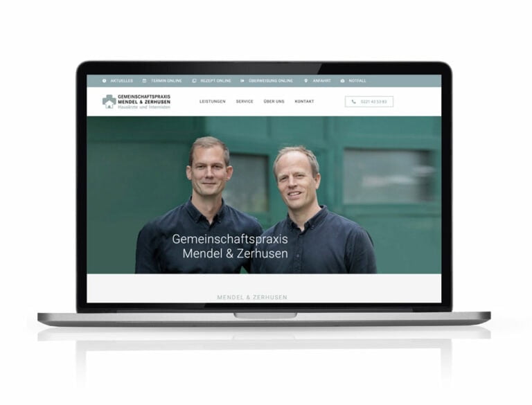 Webdesign Referenzprojekt designplus, Köln für die Hausarztpraxis Köln-Lindenthal