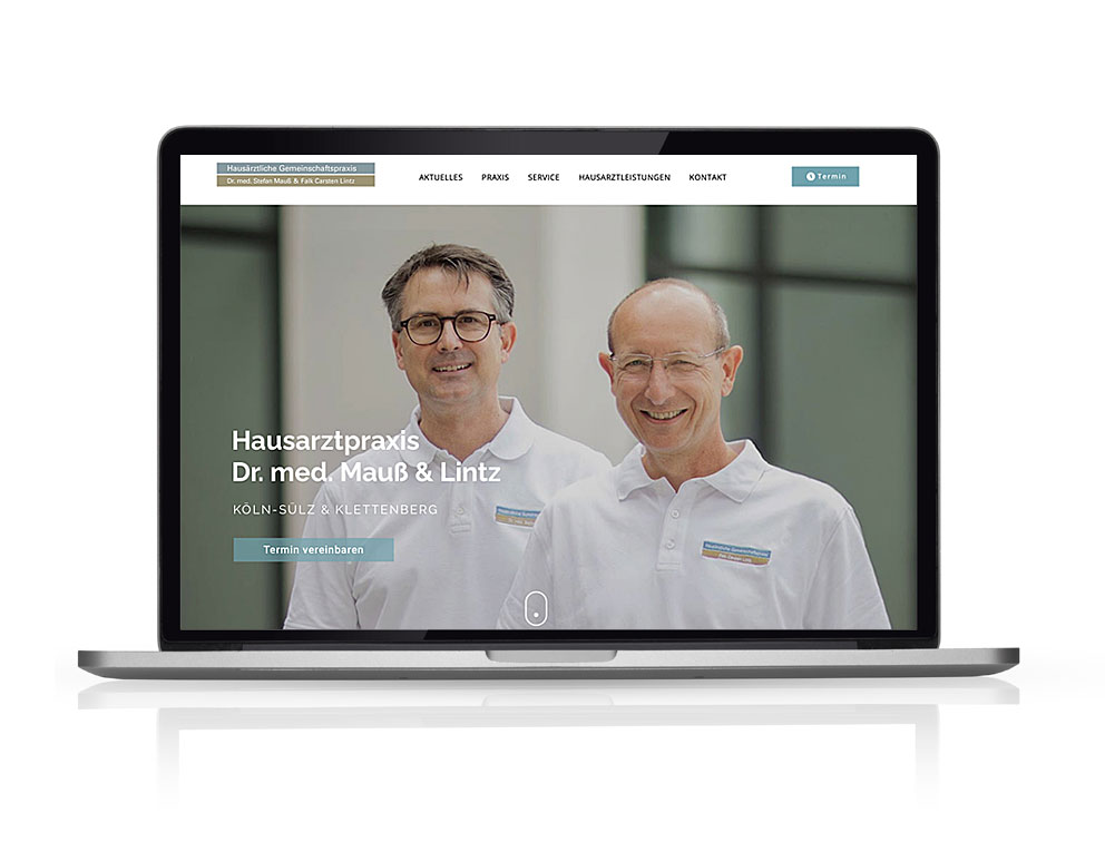 Webdesign Referenzprojekt designplus, Köln für die Hausarztpraxis Sülz, Köln