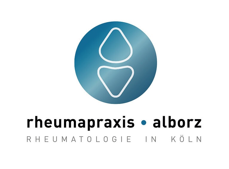 Logo Rheumapraxis-Alborz Köln – designplus Referenz